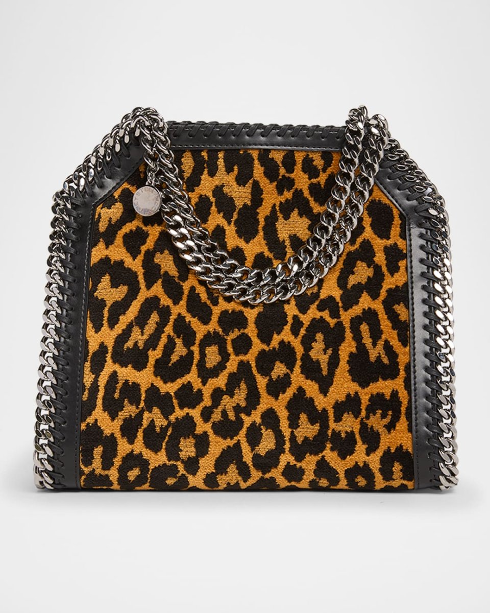 Falabella Mini Leopard Jacquard Tote Bag